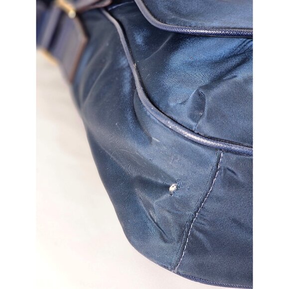 Michael Kors Unisex Navy Blue Jet Set Large Nylon Gabardine Messenger Bag 361 - Picture 8 of 15